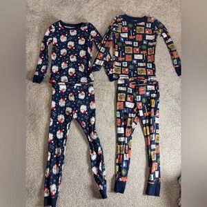 Lot of Old Navy Gender Neutral Unisex Christmas Pajamas 6T/6 holiday Santa